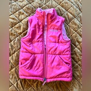 Girl's Columbia reversible puffer vest